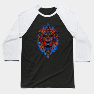 Ornating Lion Baseball T-Shirt